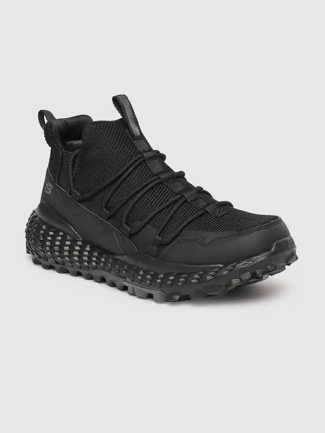 Buy Skechers Men Black Solid MONSTER-KORDES Mid-Top Sneakers