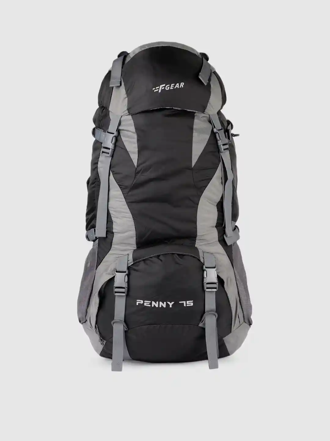 F Gear Unisex Black Grey Penny 75 Liters Rucksack