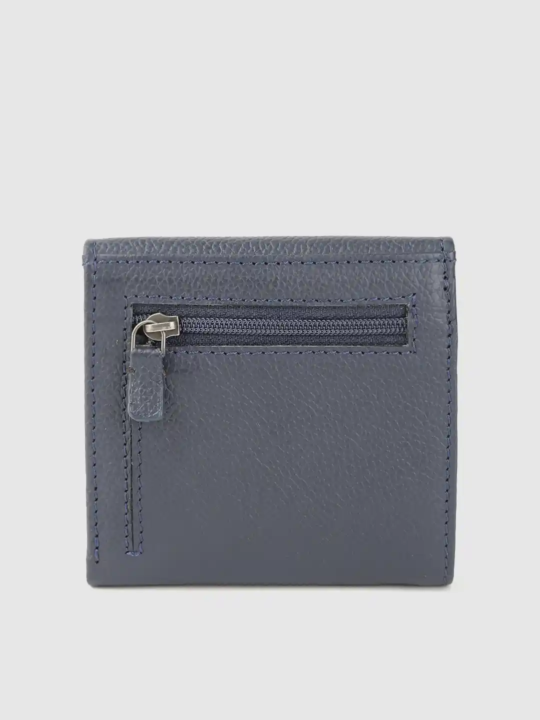 Buy Fastrack Men Navy Blue Solid Leather Three Fold Wallet