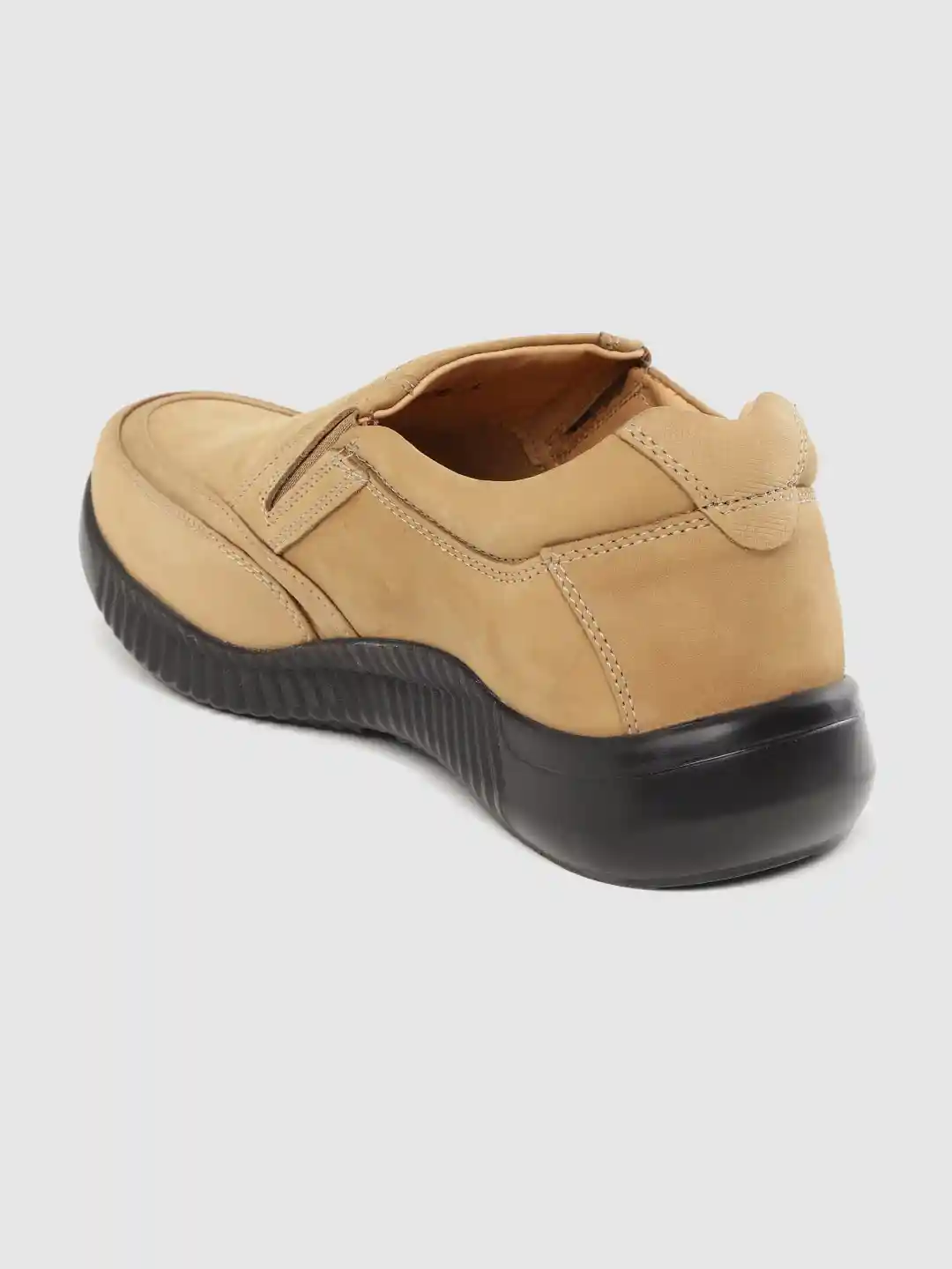 Buy Red Chief Men Camel Brown Solid Leather Slip-On Sneakers