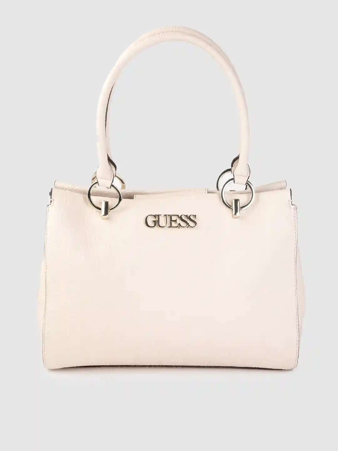 Buy GUESS Cream-Coloured Textured Shoulder Bag Handbags for