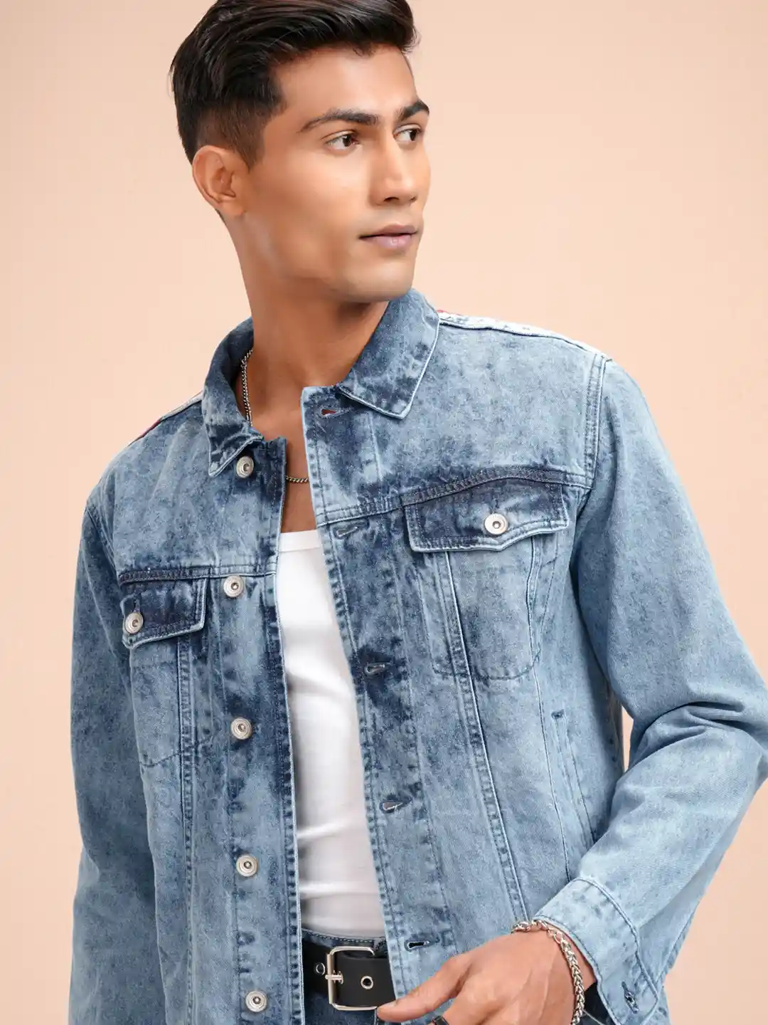 Buy LOCOMOTIVE Men Blue Solid Denim Jacket Jackets for Men