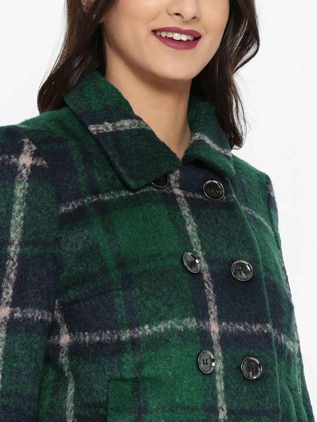 Vero Moda Check Overcoat Women's Wool Jacket Vero Moda Check