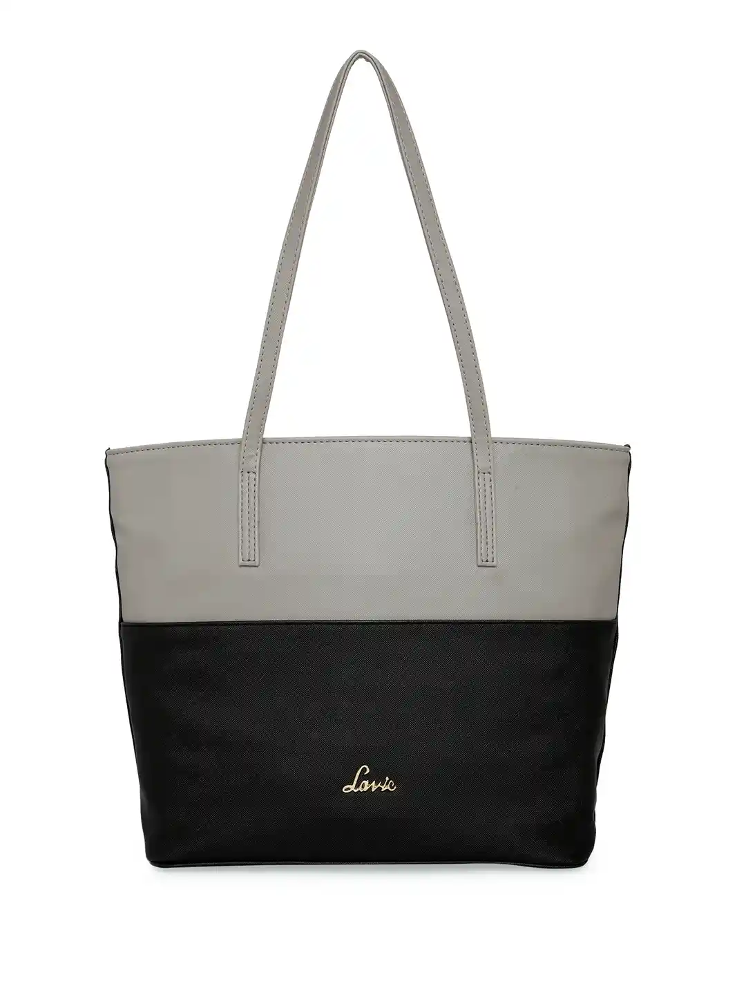 Buy Lavie Grey Black Colourblocked Shoulder Bag Handbags for