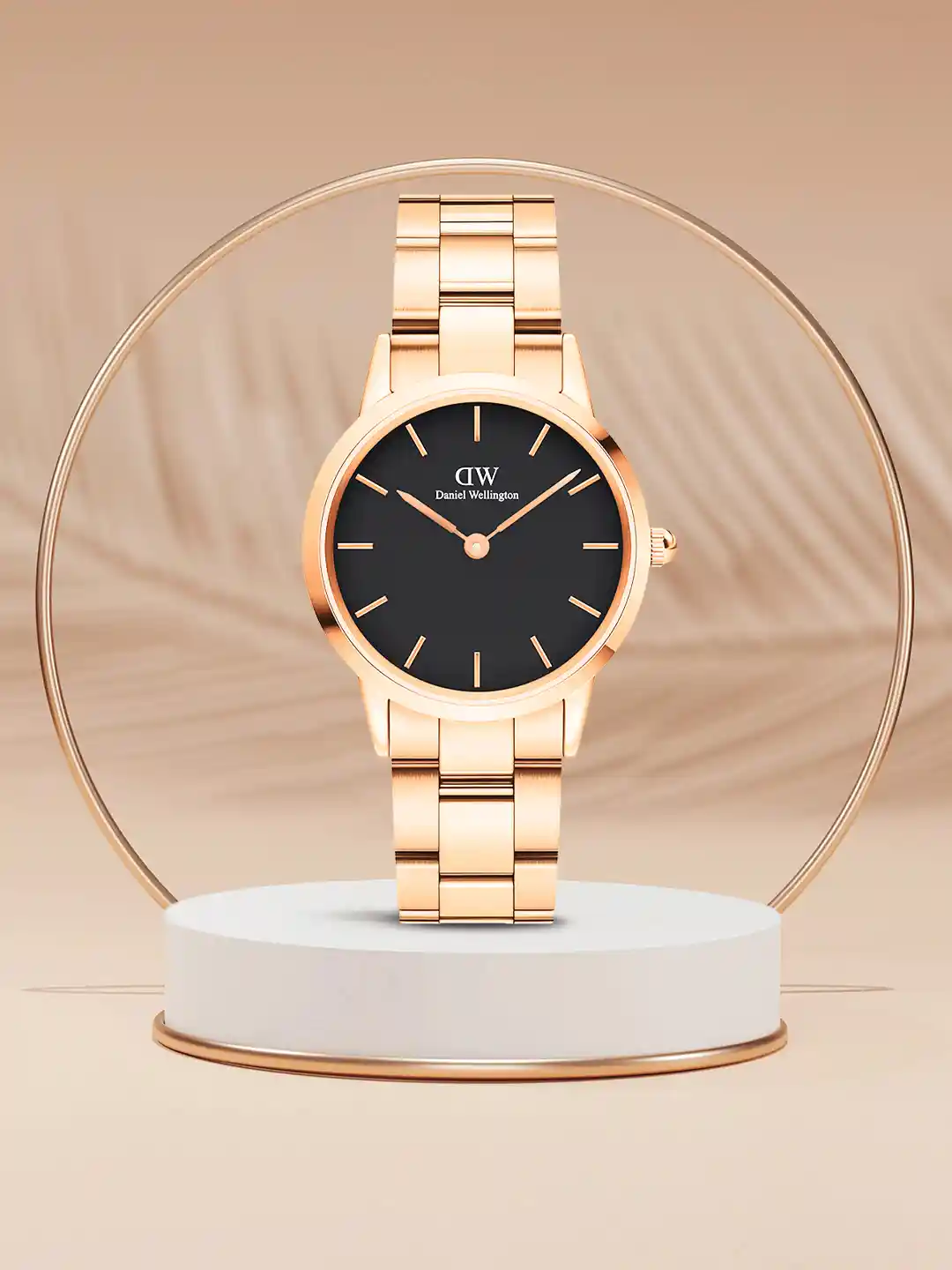 Buy Daniel Wellington Iconic Link Black Dial Women Watch -32mm - Main Image