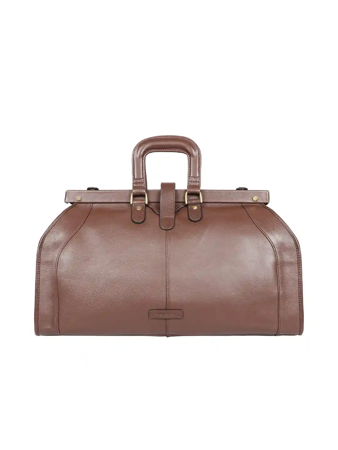 Hidesign Men Brown Solid Leather Safari Soweto Duffel Bag