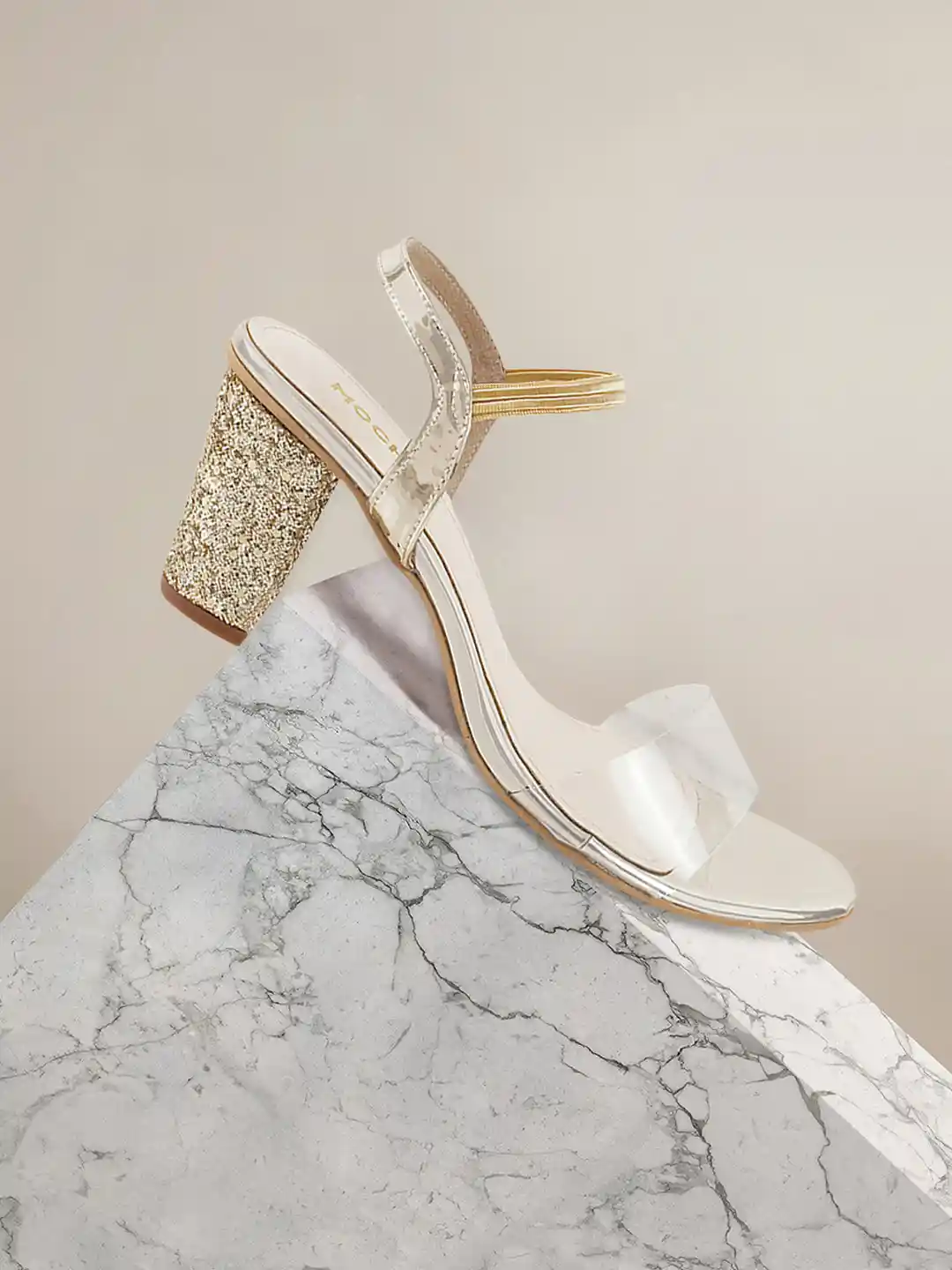 Block Heels Gold Heels With Clear Strap SHEIN Shoes New Size 37 65