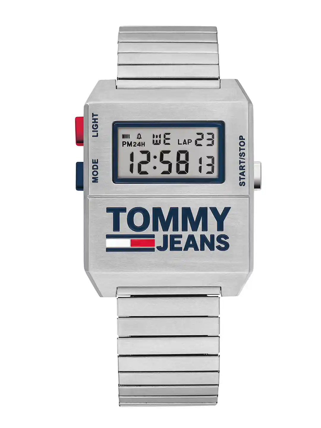 Buy Tommy Hilfiger Tommy Jeans Men Silver-Toned Digital Watch