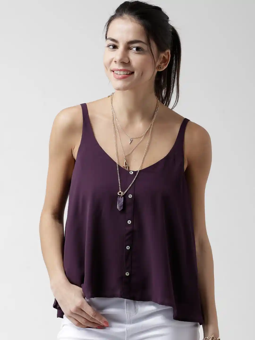 Buy FOREVER 21 Purple Flared Top Tops for Women 1103467 Myntra