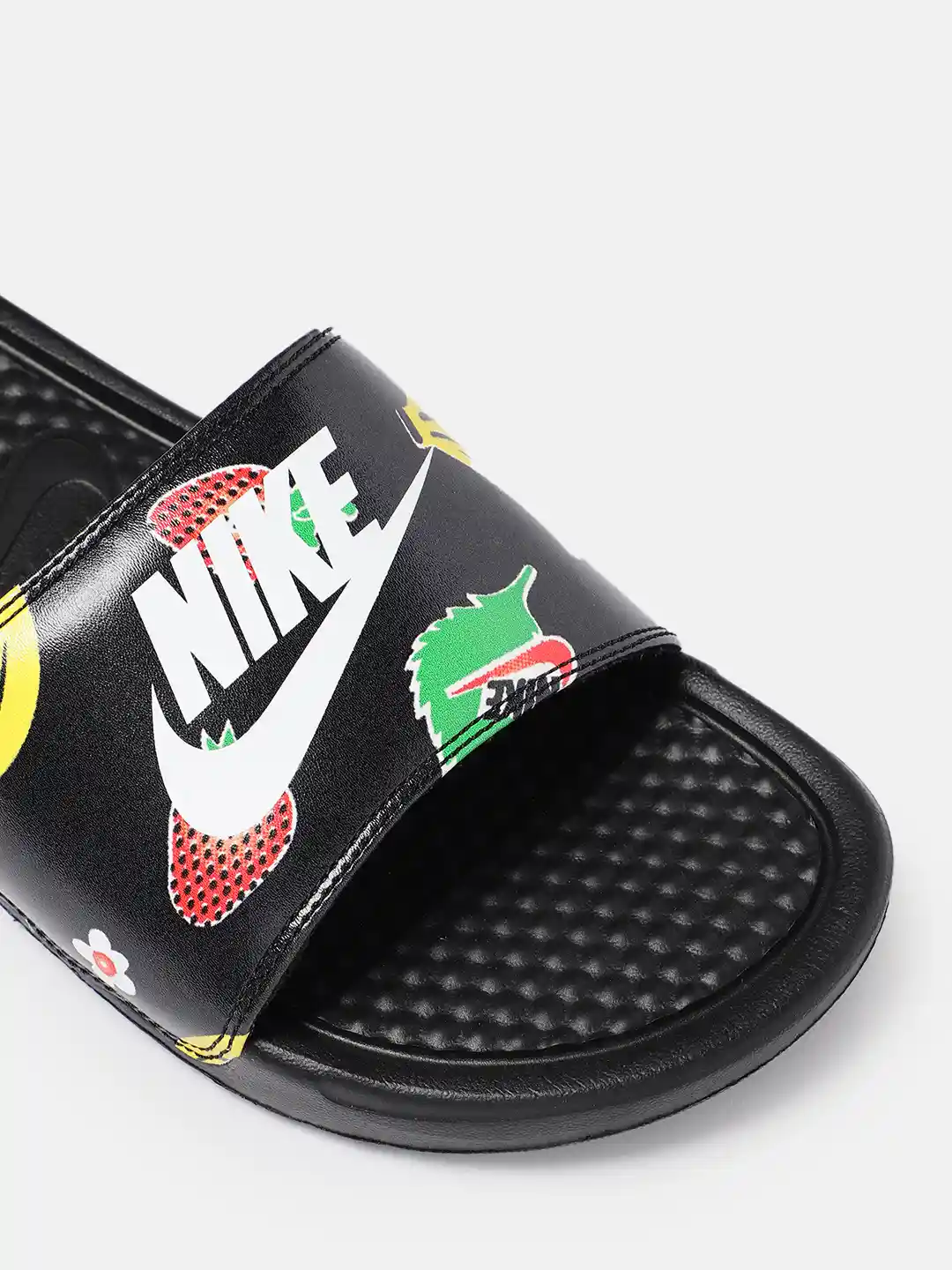 Buy Nike Women Black BENASSI JDI Printed Sliders Flip Flops for - Main Image
