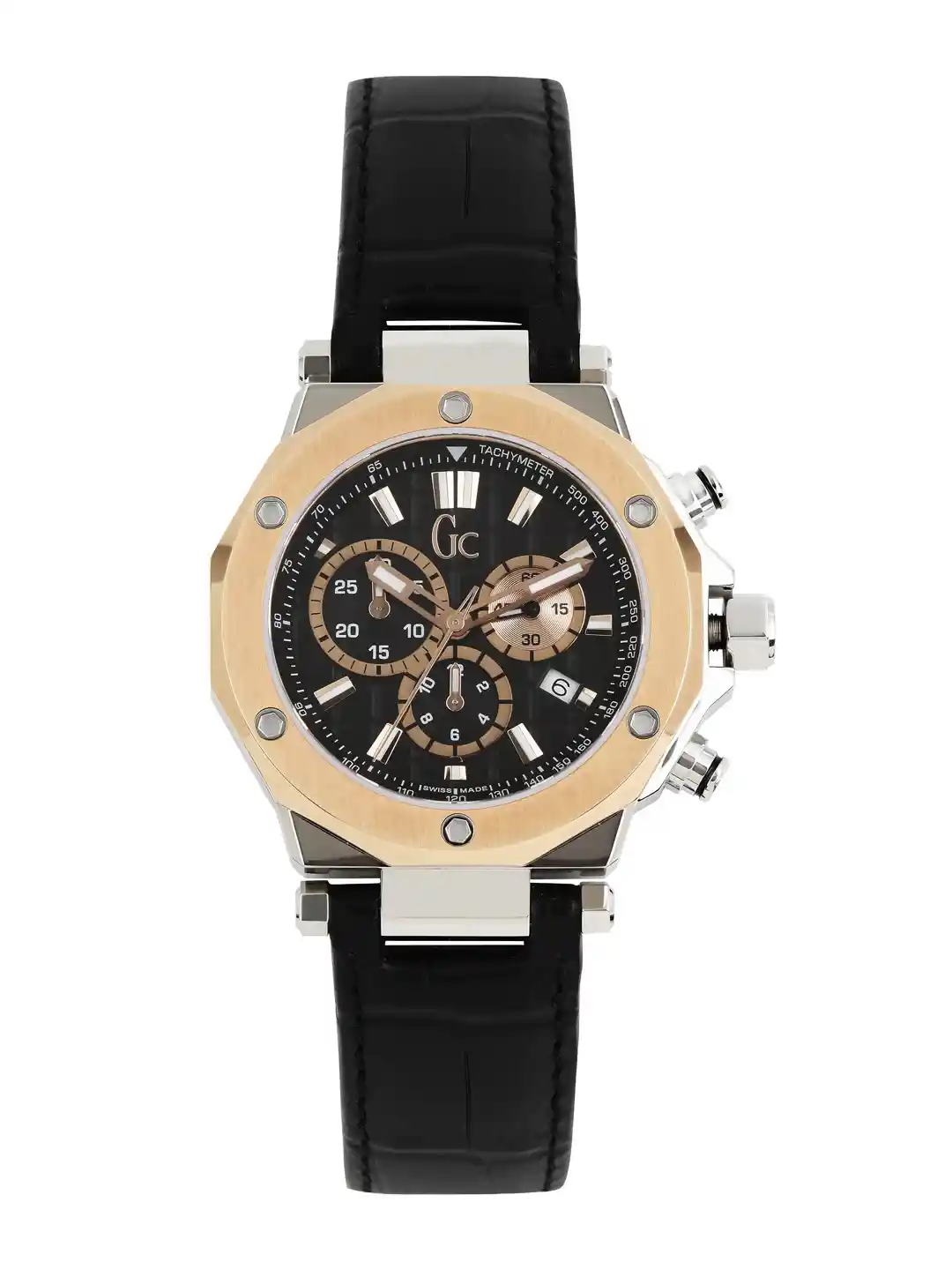 Buy GC Men Black Dial Chronograph Watch X72005G2S - Watches