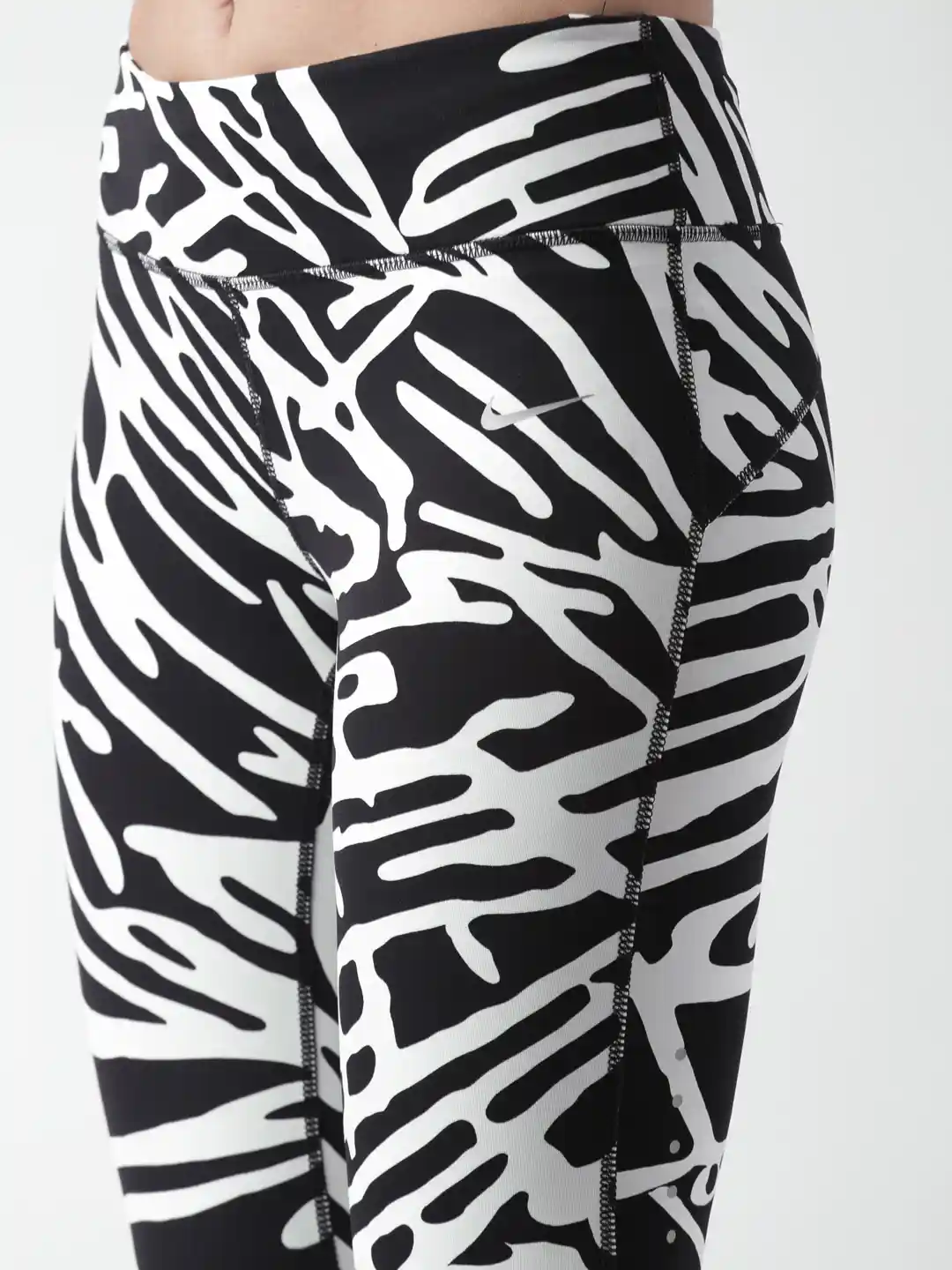 Buy Nike Black White Power Epic Lux PR Running Tights Tights