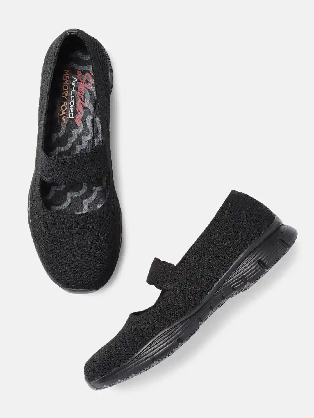 Buy Skechers Women Black SEAGER POWER HITTER Slip-On Sneakers