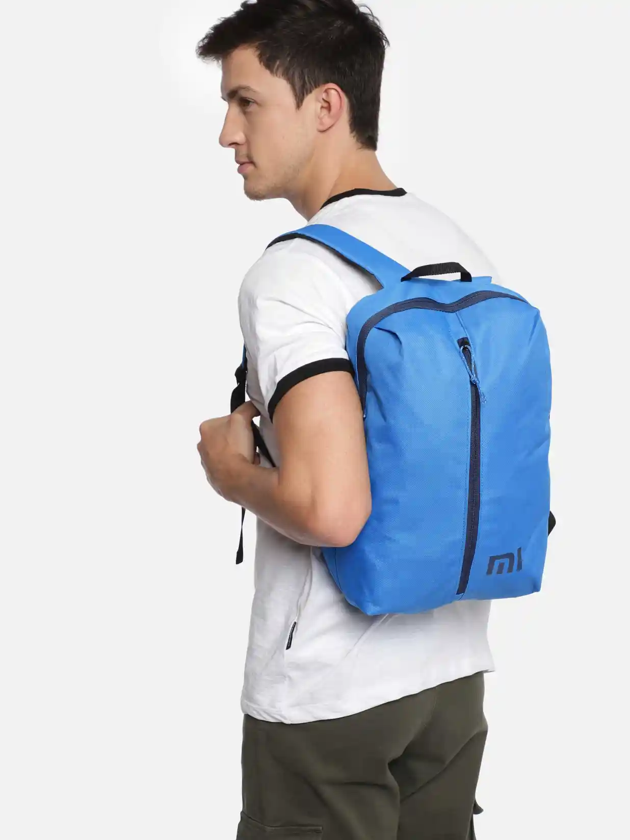 Buy Mi Unisex Blue Solid Step Out Backpack Backpacks for Unisex
