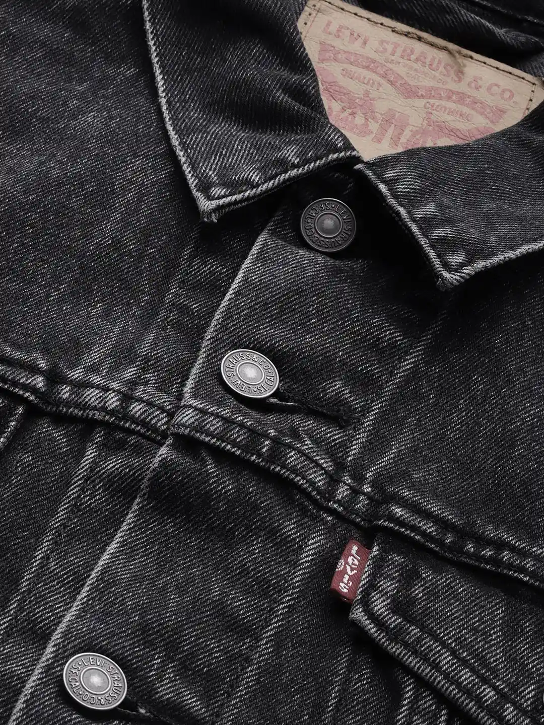 Buy Levis Men Black Solid Trucker Denim Jacket - Jackets for Men