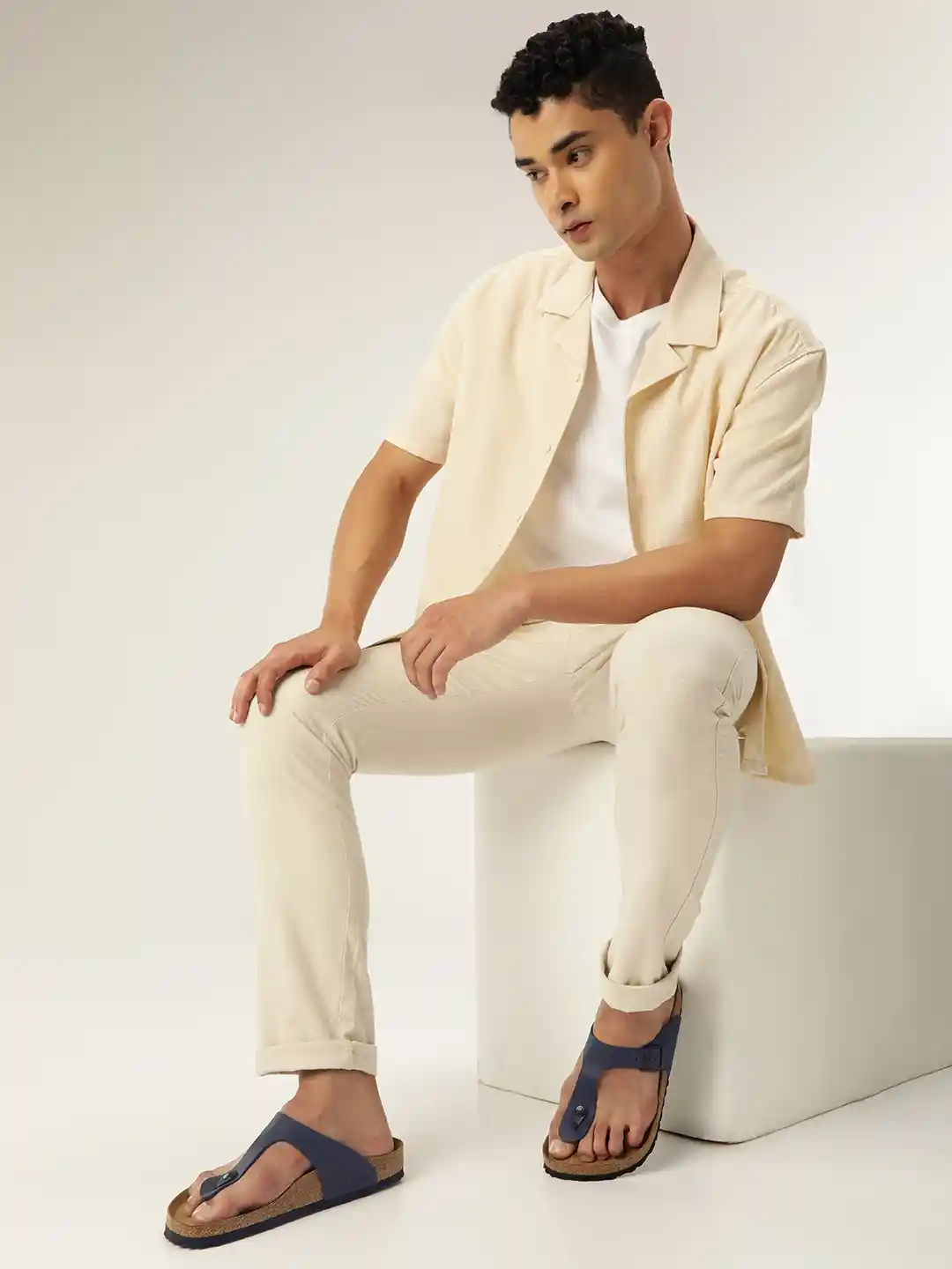 Buy Birkenstock Unisex Navy Blue Gizeh Birko-Flor Regular Width