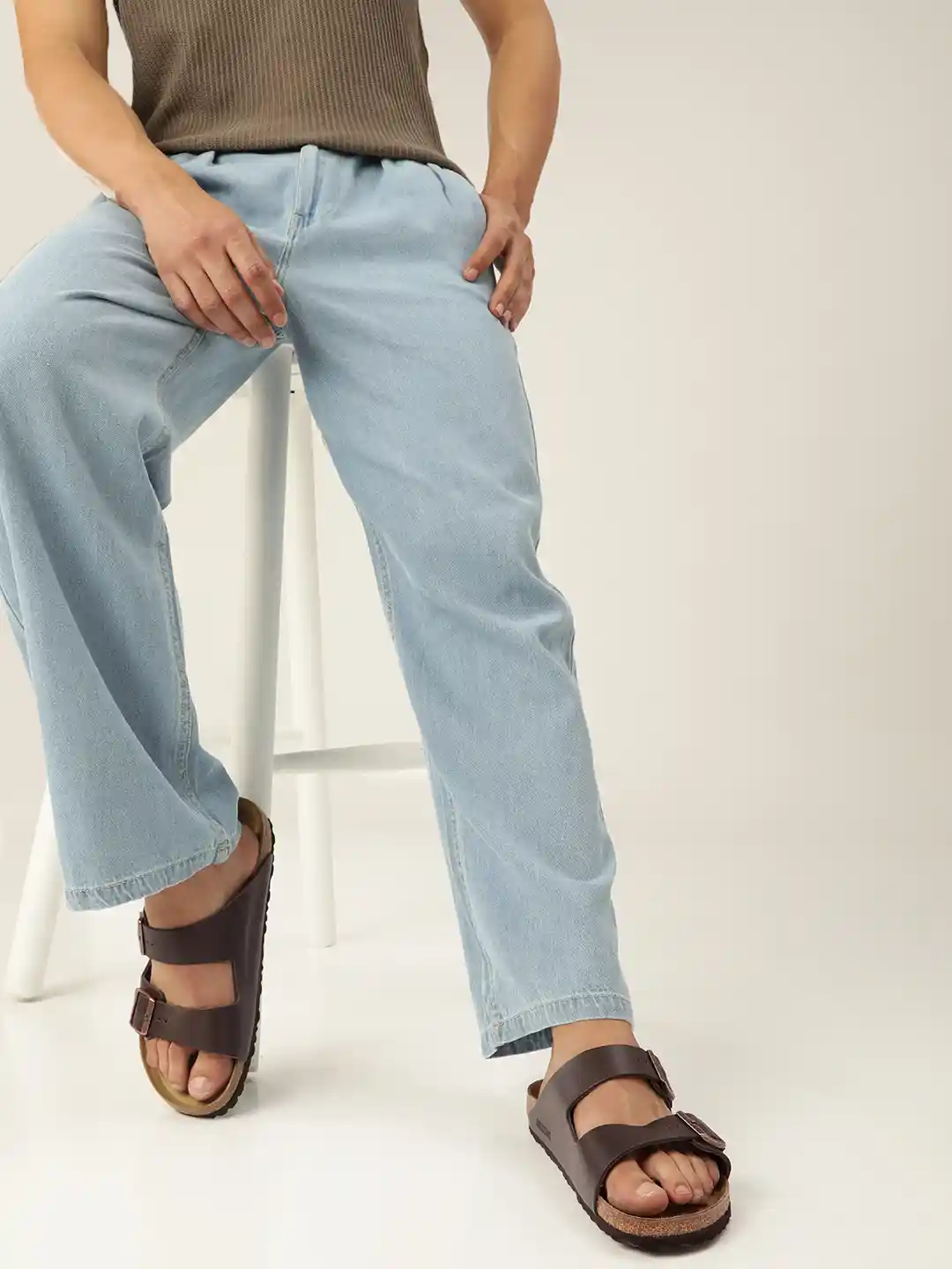 Birkenstock Arizona Dark Brown Regular Width Natural Leather Two-Strap  Sandals