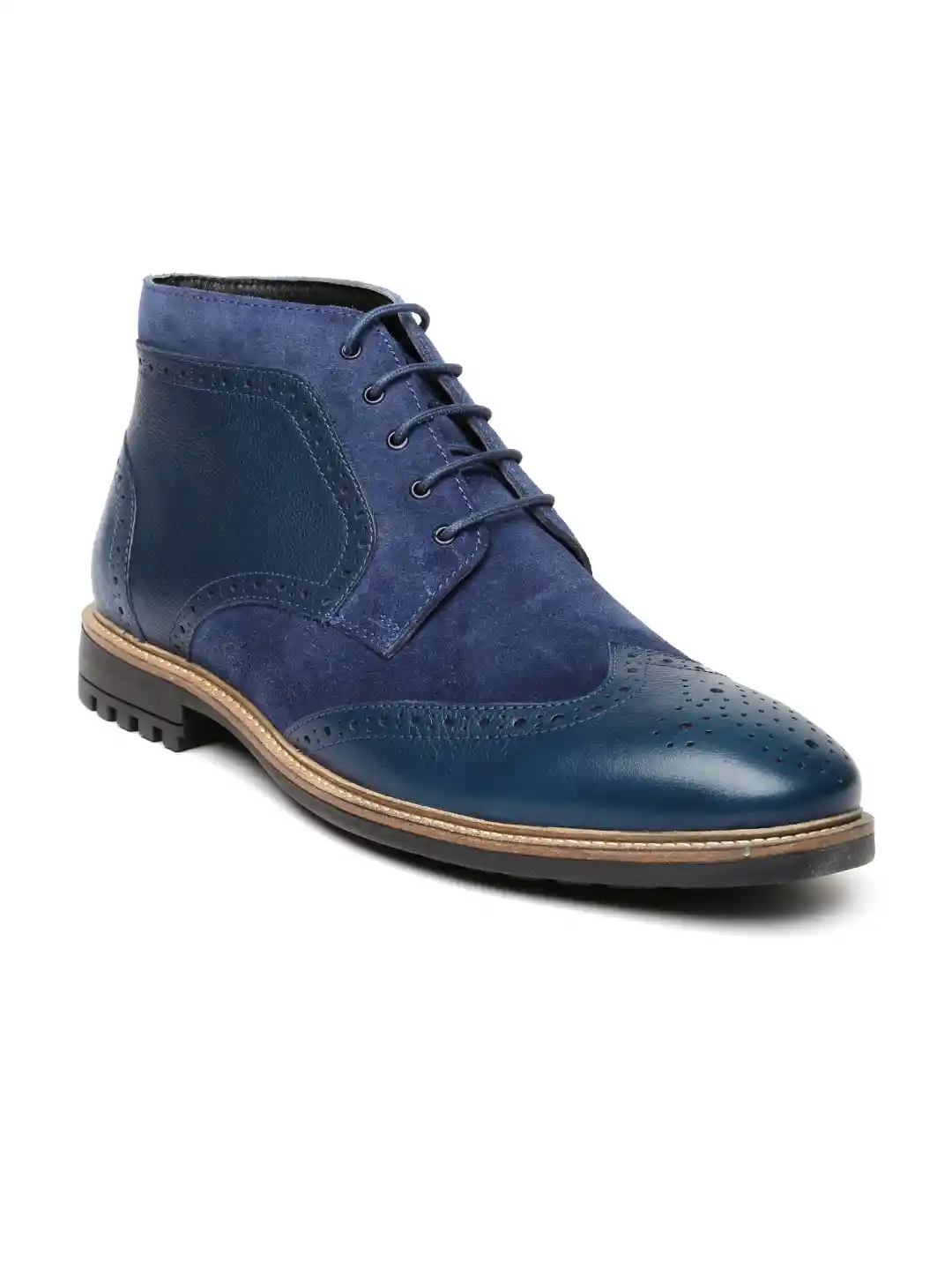 Buy Bata Men Blue Leather Boots Boots for Men 1124280 Myntra