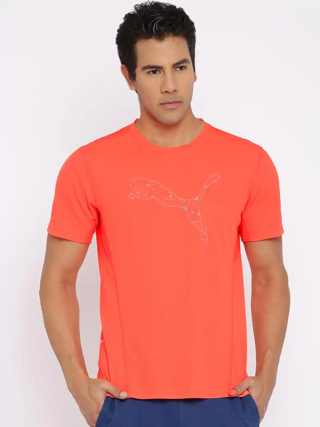 Buy PUMA Neon Orange Polyester Nightcat Logo Printed T-shirt - Tshirts for  Men 1124948 | Myntra