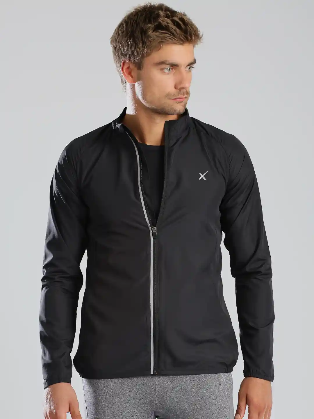 Buy HRX by Hrithik Roshan Black Active Lightweight Windcheater - Main Image