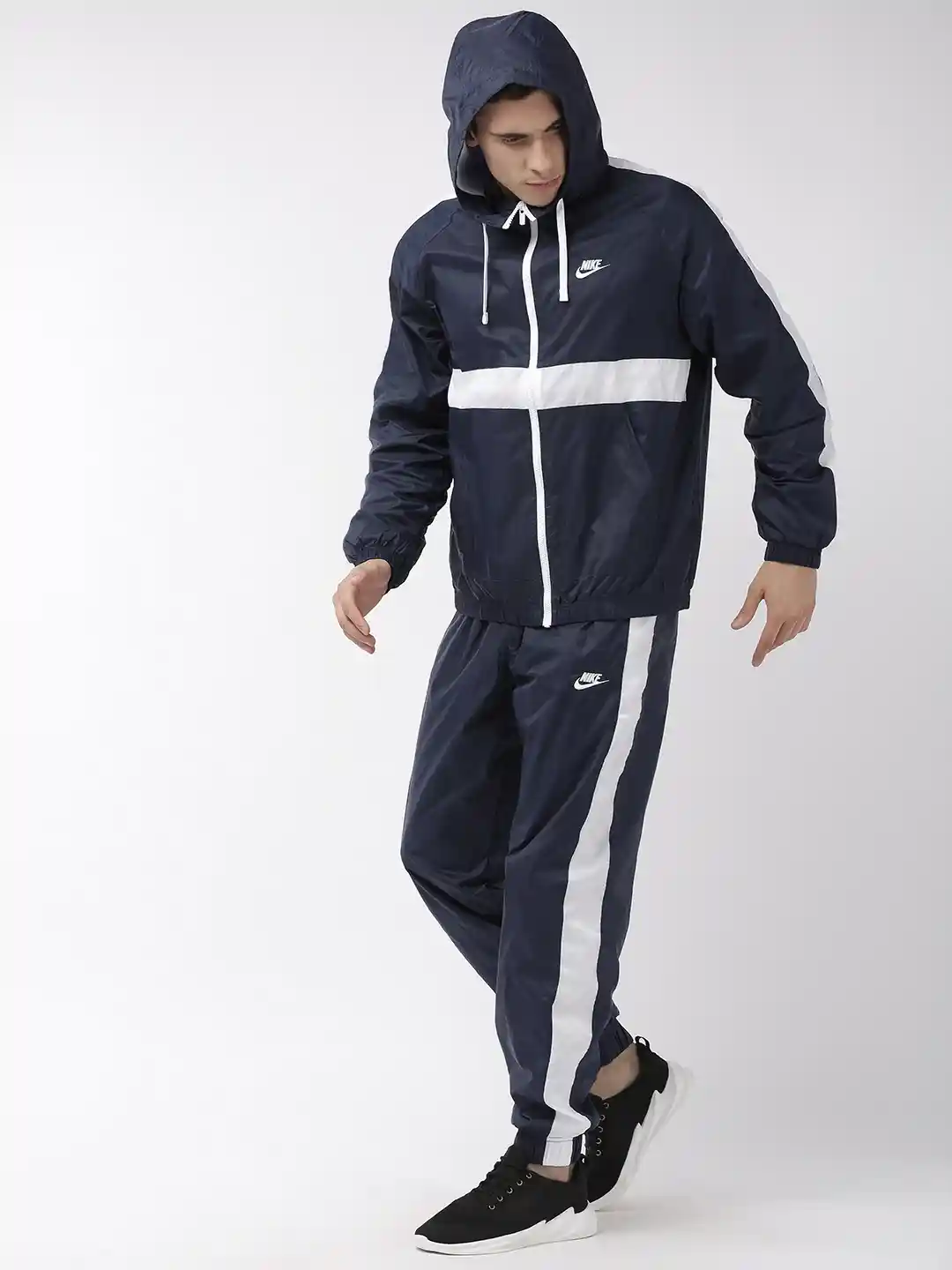 Buy Nike Men Navy Blue Solid Regular Dri-Fit Tracksuit