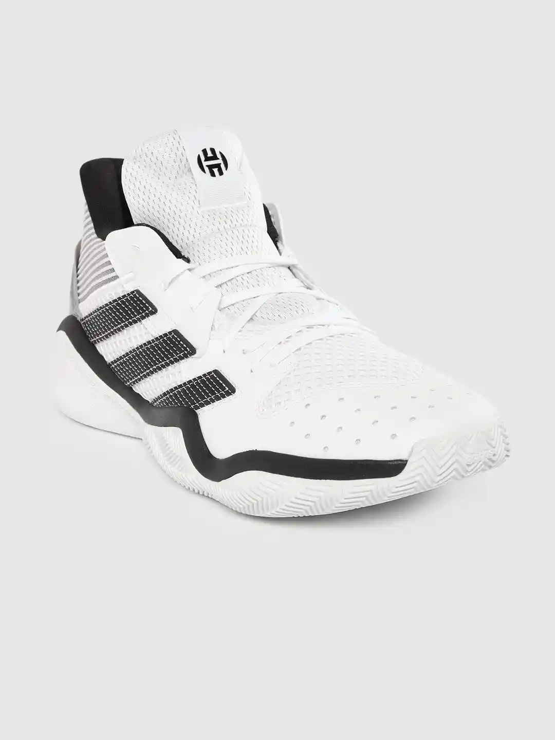 Buy ADIDAS Unisex White Perforated Harden Stepback Basketball