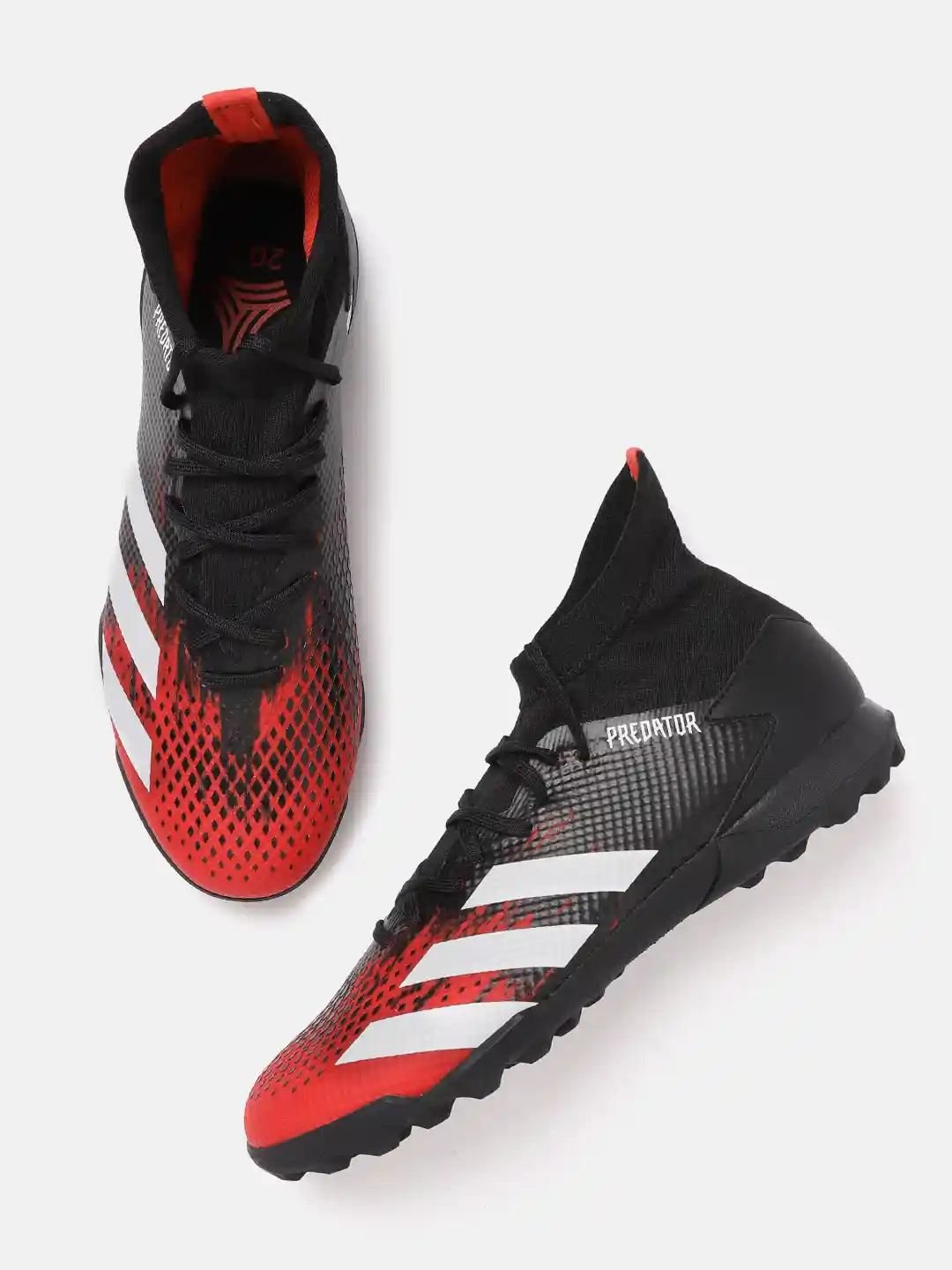 Buy ADIDAS Men Black Red Predator Turf Boots Mid-Top