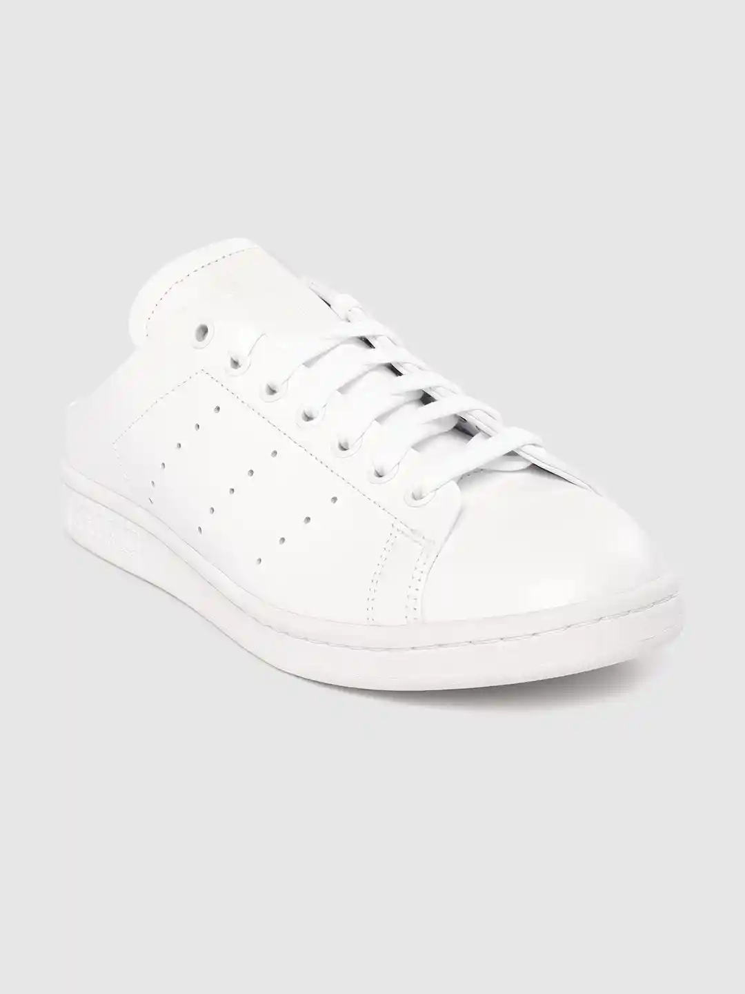 Buy ADIDAS Originals Men White Solid Stan Smith Leather Mules