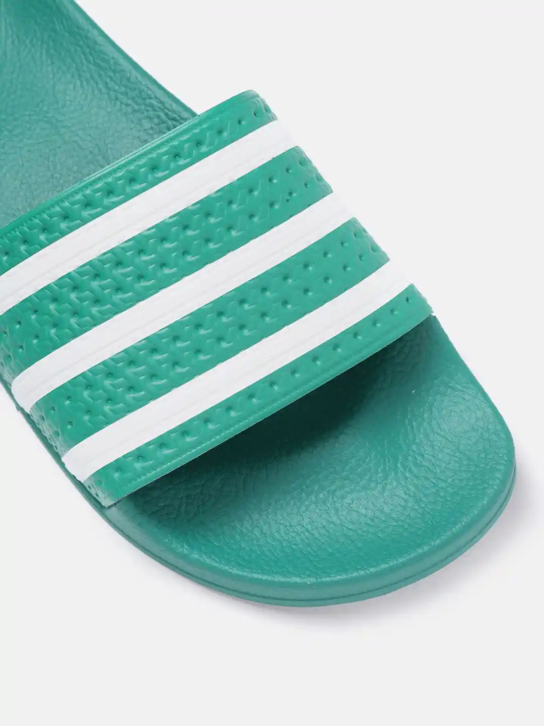 Buy ADIDAS Originals Men Green White Adilette Striped Sliders