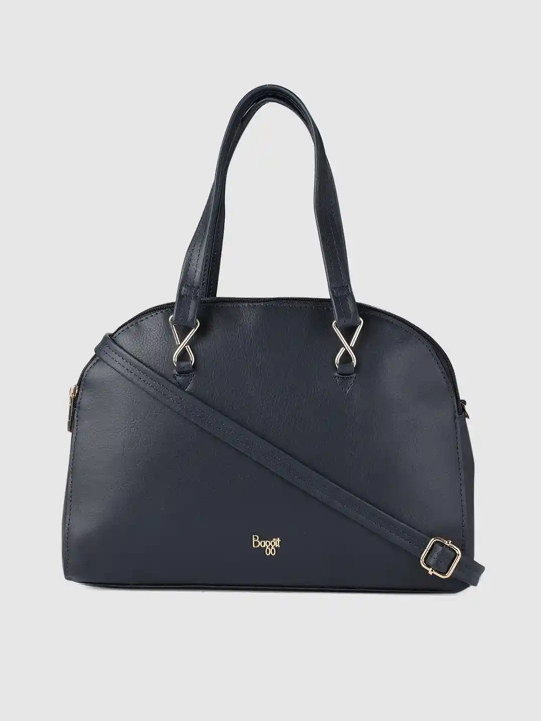 Buy Baggit Navy Blue Solid Handheld Bag Handbags for Women