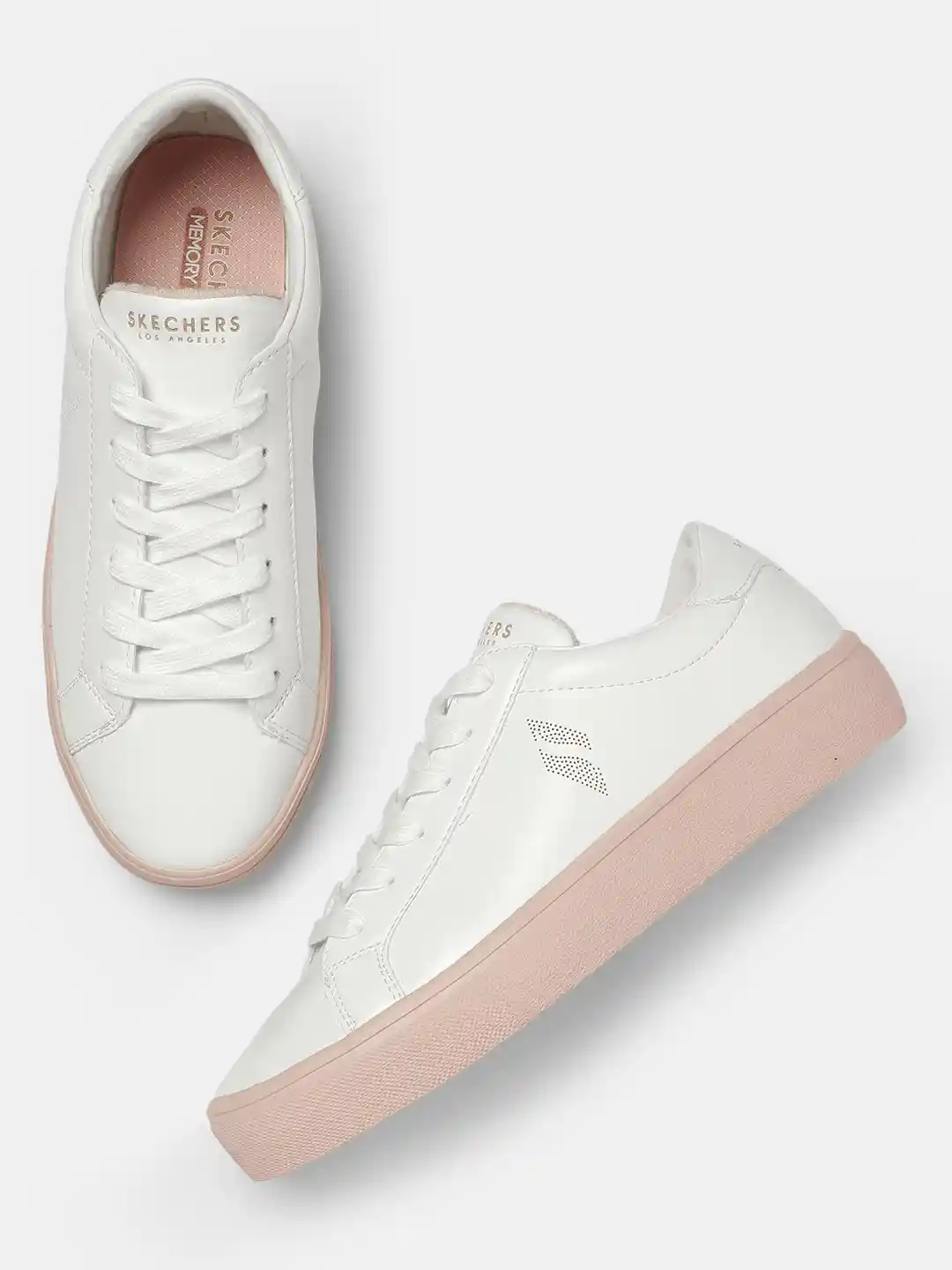 Buy Skechers Women White GOLDIE SATURATED SOLES Sneakers - Main Image