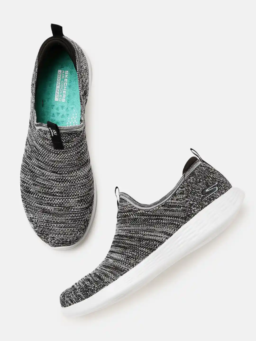 Buy Skechers Women Black White YOU DEFINE DYNAMIC Slip-On