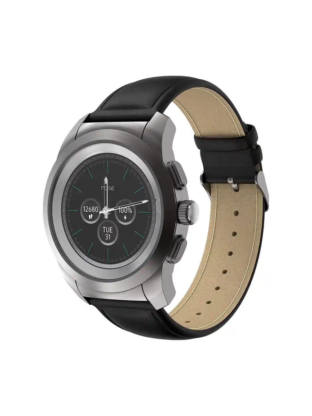 Buy Noise NoiseFit Fusion Hybrid Smart Watch with Leather Strap