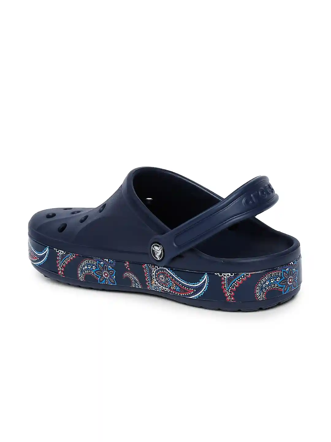 Buy Crocs Unisex Navy Blue Bayaband Bandana Print Clogs Flip