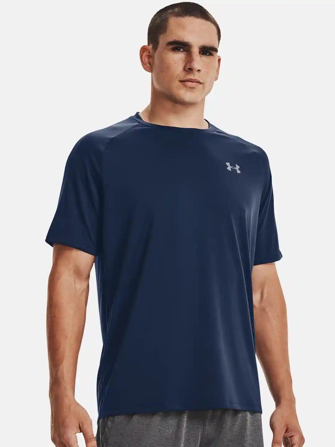 UNDER ARMOUR Men Navy Tech Short Sleeve Training T-shirt