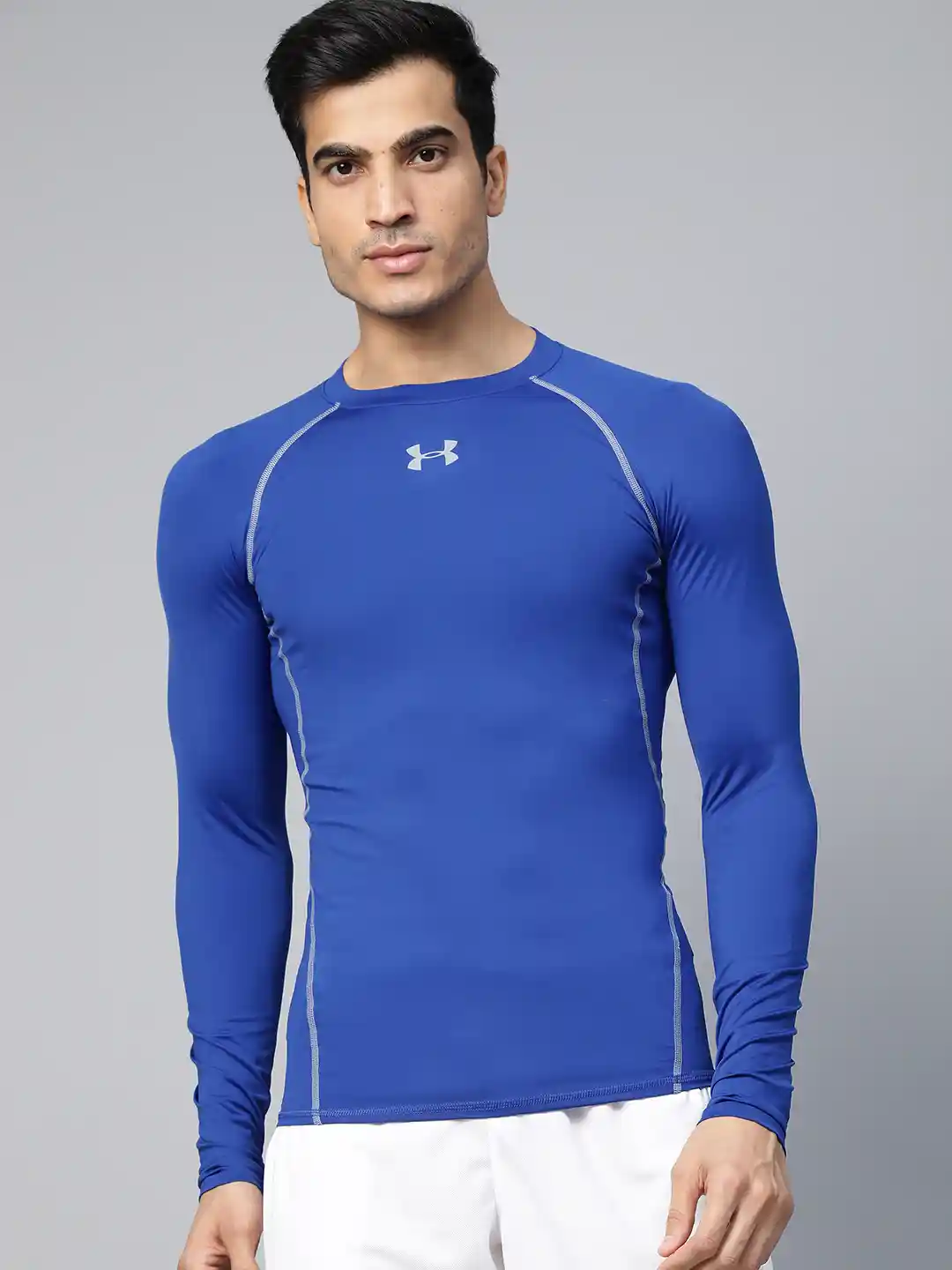 Buy UNDER ARMOUR Men Blue Solid HeatGear Compression Training or