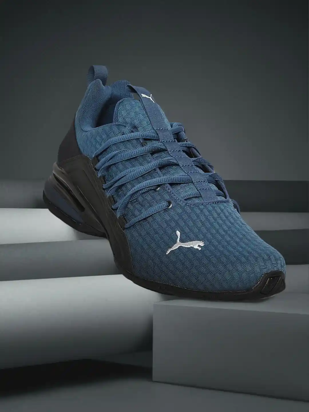 Buy Puma Men Navy Blue Axelion Block Running Shoes Sports Shoes