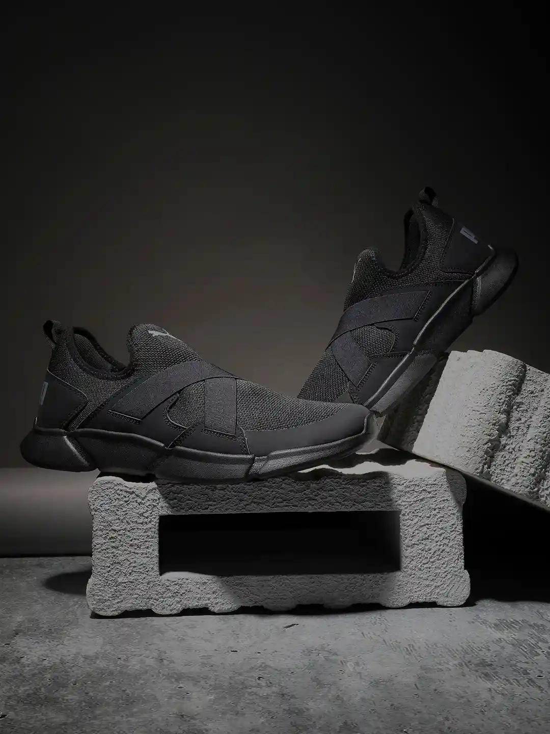 Buy Puma Unisex Black Mesh Strider V1 Slip-On Shoes - Sports