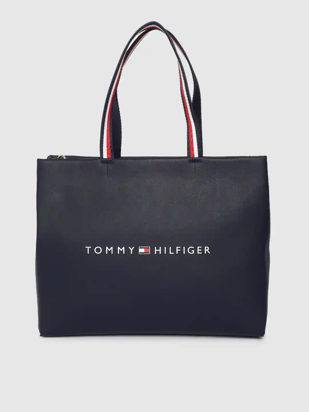 Buy Tommy Hilfiger Navy Blue Solid Tote Bag Handbags for Women