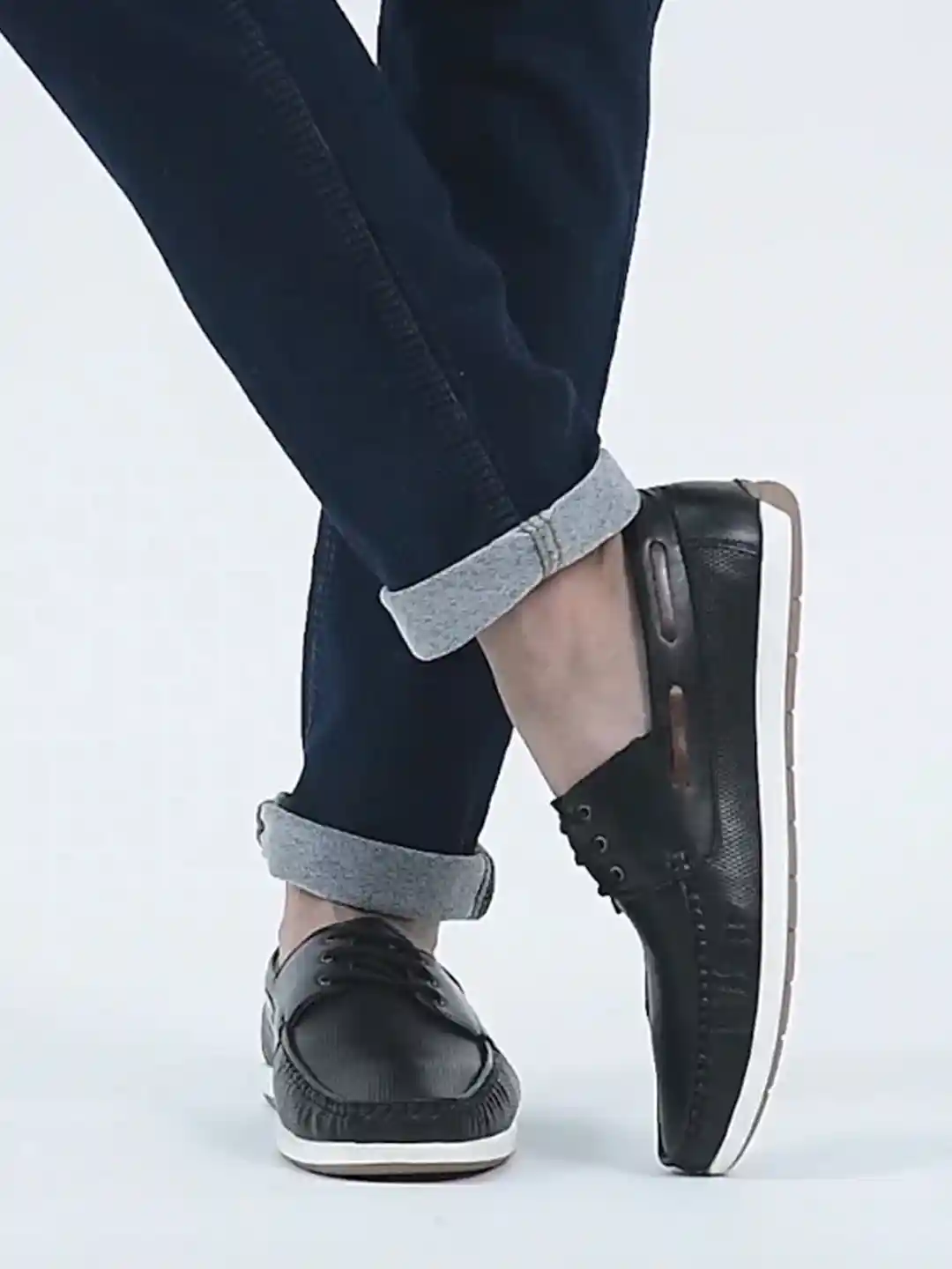 Buy FAUSTO Men Black Boat Shoes Casual Shoes for Men 11500908