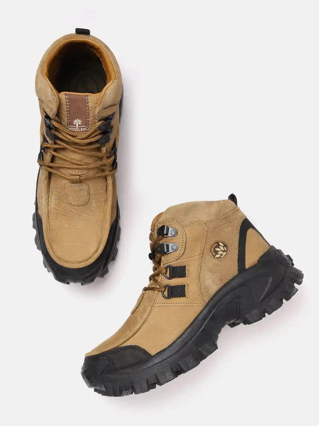 Steel Toe Woodland Shoes Types Woodland Men Mid-Top Trekking Shoes