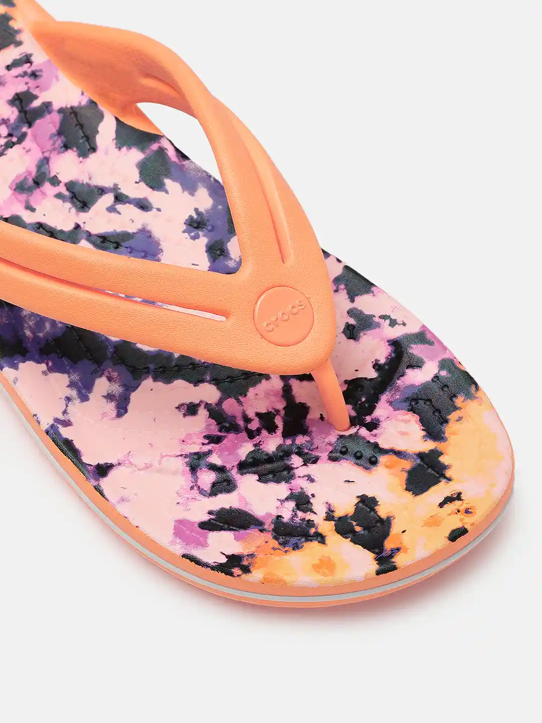 Buy Crocs Women Orange Tie Dye Mania Thong Flip-Flops Flip Flops
