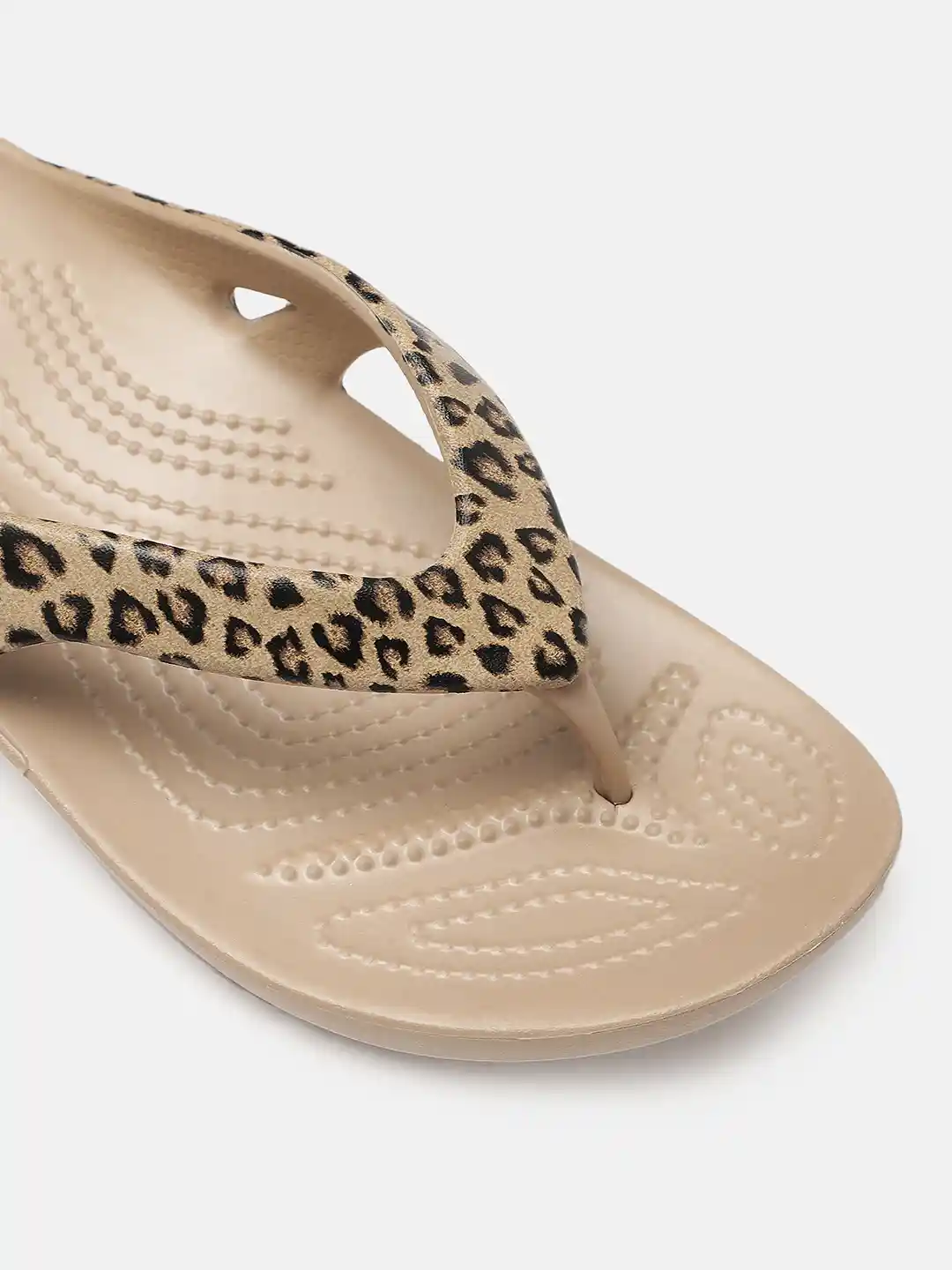 Leopard Kadee Crocs Flip Flops Crocs Women Beige Leopard Printed