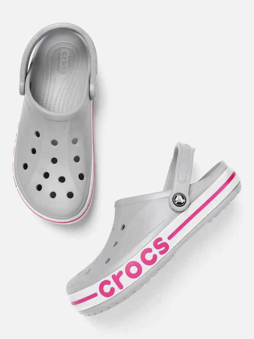 Crocs Bayaband Clog Crocs Pink And Gray Crocs Unisex Grey Pink