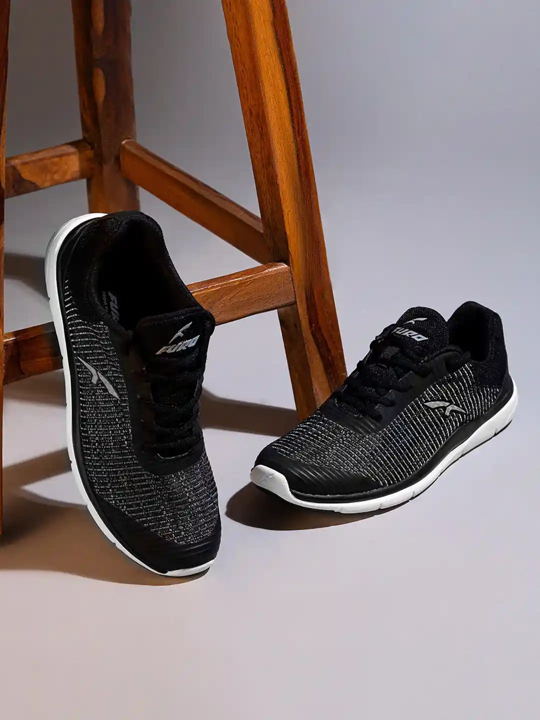 Buy FURO by Red Chief Men Black Mesh Walking Shoes Sports Shoes