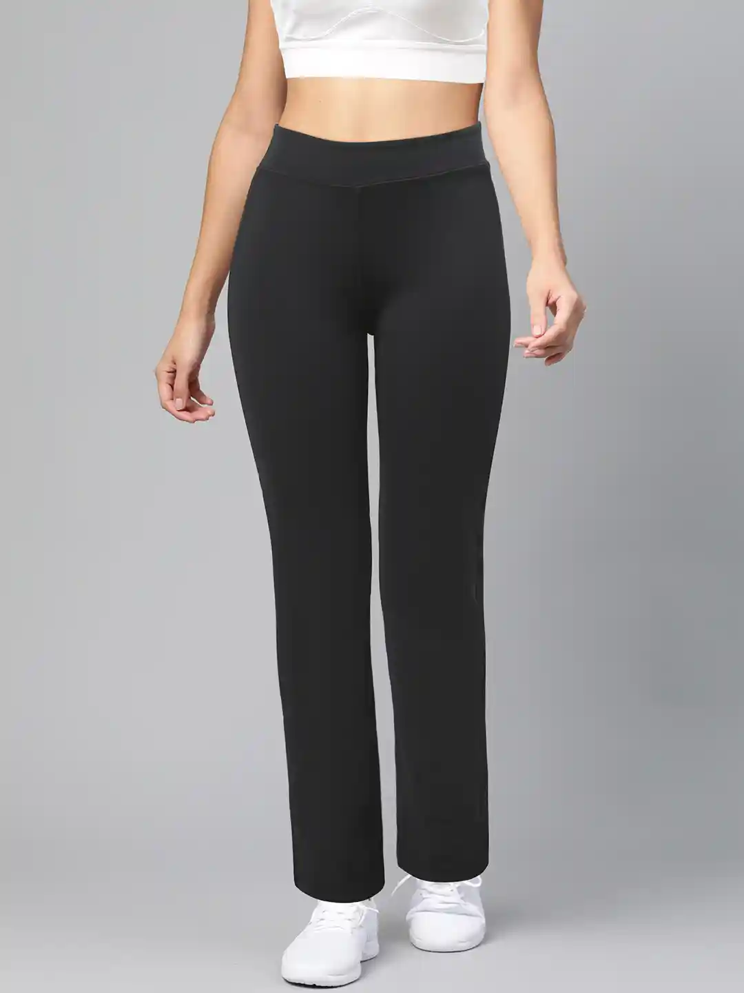 Reebok Women Black Workout Ready PP BT Solid Training Track Pants