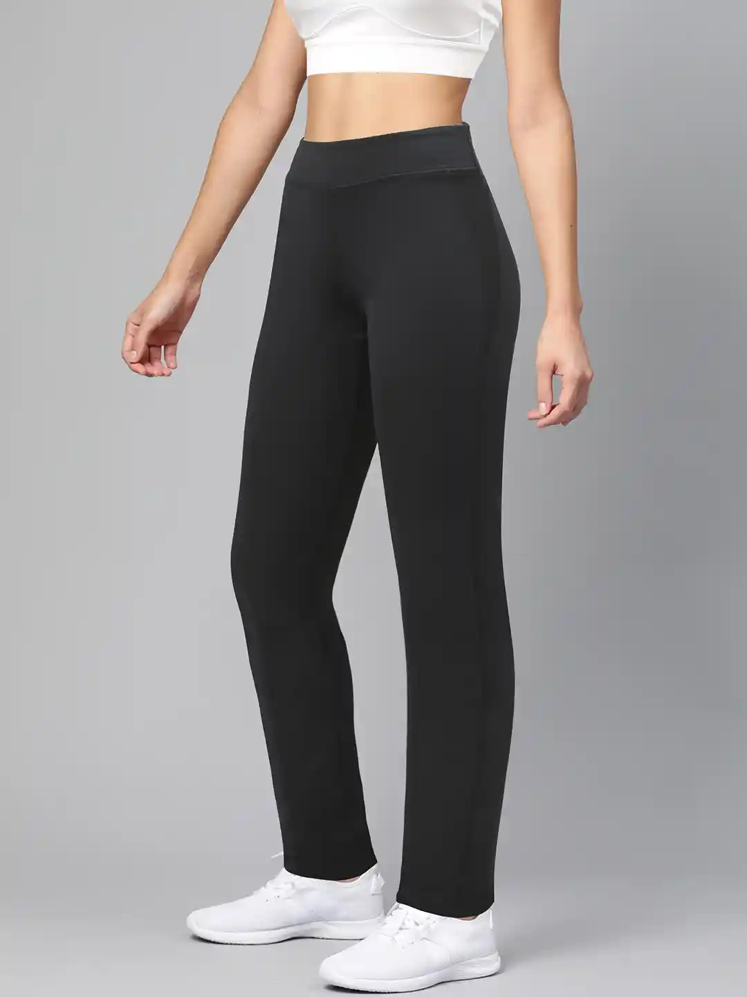 Reebok Women Black Workout Ready PP BT Solid Training Track Pants