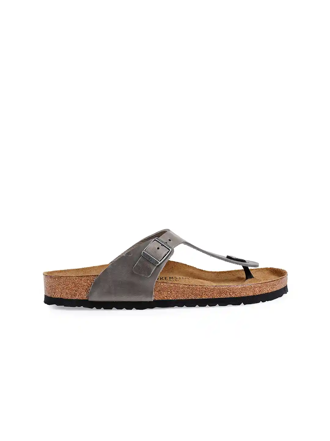 Buy Birkenstock Unisex Grey Gizeh Oiled Regular Width Leather