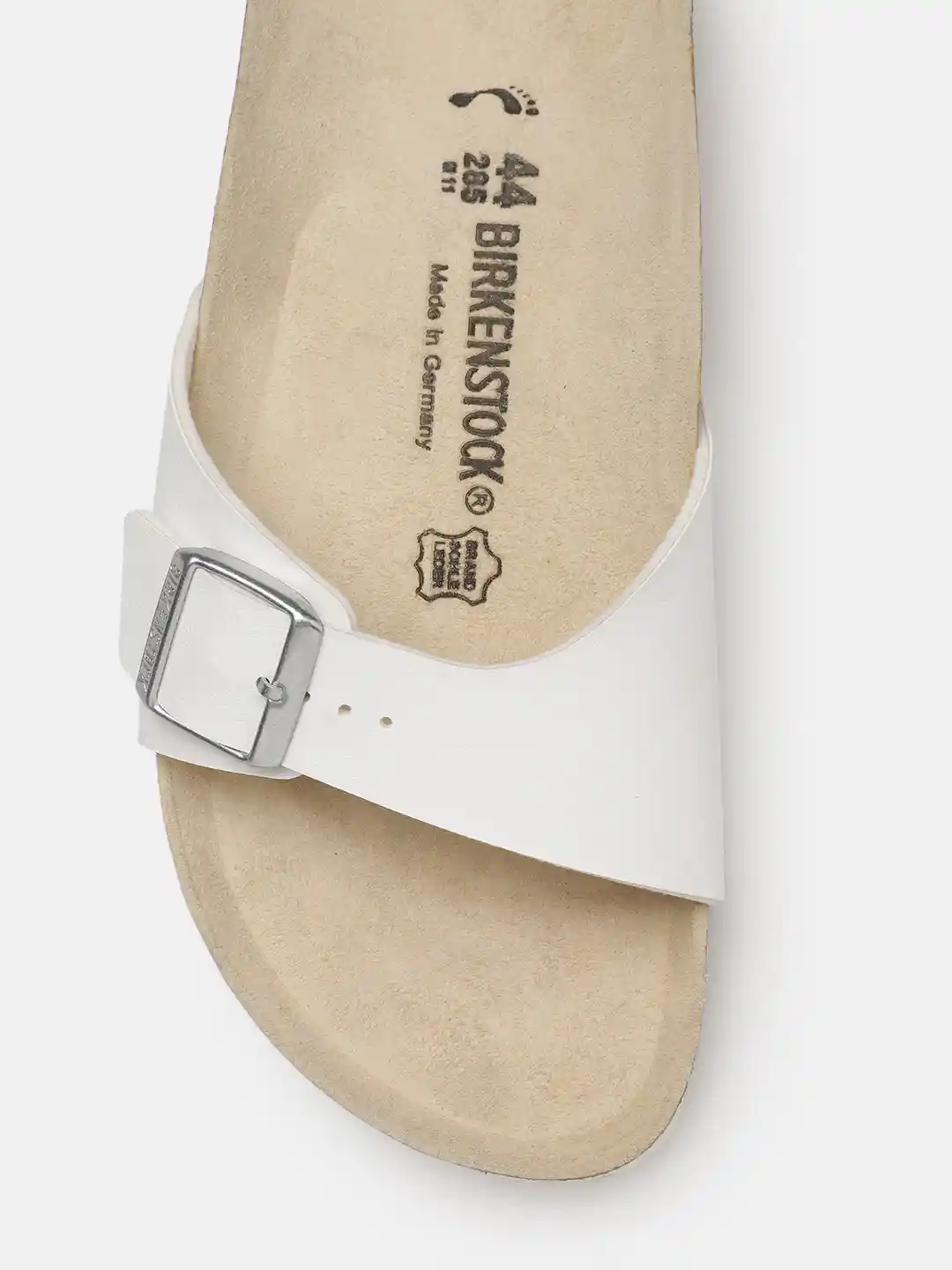 Buy Birkenstock Unisex White Madrid Birko-Flor Narrow Width