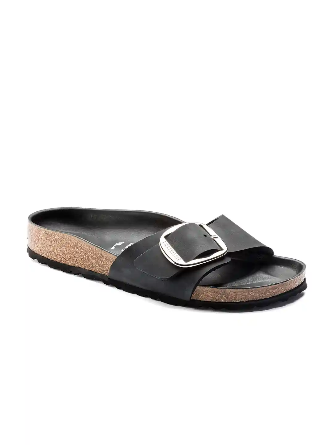Buy Birkenstock Madrid Big Buckle Black Narrow Width Oiled Leather
